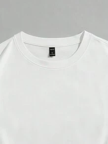 2025 New Summer White Poker Print Casual T-Shirt For Men, Streetwear