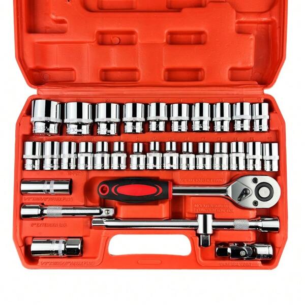 EACELIY 32pcs 1/2" Drive Impact Socket Set,Metric, Deep With 3/8"F To 1/2"M Universal Joint,Extension Bar (5" & 10"),Ratchet Wrench,Spark Plug Socket,6 &12 Point,CR-V Steel,Mirror Chrome
