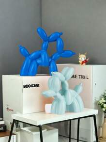 1pc Creative Funny Balloon Dog Sculpture, Modern Art Crouching Balloon Dog Animal Decoration Statue - For Indoor Living Room Farmhouse Bedroom Office Cabinet Shelf Wardrobe Decoration Best Gift