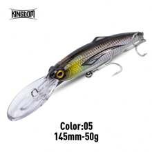 KINGDOM Kingdom Floating Minnow 50g 74g 145mm 160mm Artificial Jerkbaits Sea Fishing Lure Long Casting Swimbait Fishing Hard Baits Seabass