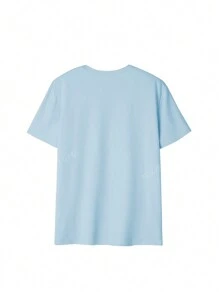 Ladies' New Spring And Summer Turtle Print Casual Round Neck Blue Short Sleeved T-Shirt With Fashionable Vacation Style Suitable For Daily Vacation Wear. Pink Top Black Top Graphic Tees Women