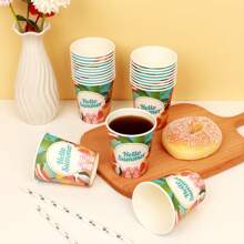 1 Set Summer Beach Theme Disposable Paper Cup For Holiday Party