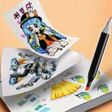 36.60.80pcs Alcoholic Marker Pens Set, Premium Quality, Dual-Tip Art Markers For Artists, Other Material, For Adult Coloring And Drawing, Applicable Age 14+