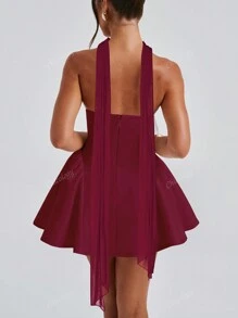Abito estivo da donna aderente a tubo, a linea A, mini, elegante, sexy, abito da festa, abito da cocktail per invitati a un matrimonio