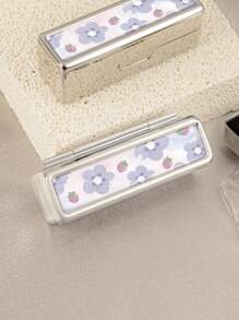 1 pezzo Organizer rettangolare per rossetti placcato argento (Organizer per rossetti con stampa famosa, specchio, scatola per gioielli, organizer elegante e alla moda per cosmetici, borsa per cosmetici, organizer per rossetti (adatto per lucidalabbra, rossetto, balsamo labbra, olio per labbra, lucidalabbra) Regalo perfetto per famiglia, amici, colleghi e persone care! Compleanno, vacanze, viaggi, omaggi, viaggi, roba economica, articoli da viaggio essenziali - Multicolore - Visualizzare 9
