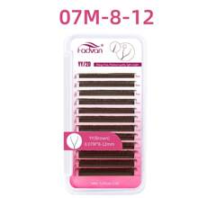 FADVAN Fadvan YY/3DW/4DW/5DW Shape Lashes 12 Rows 0.07 D/LU(M) 8-12/8-14mm Brown Colour Natural Soft Eyelash Premade Volume Fan Lashes Extension
