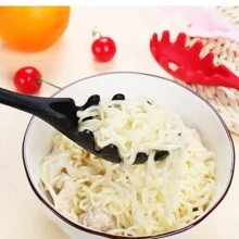 1 pièce Cuillère de cuisine en plastique noir de 34,5 x 8 cm, convient pour la cuisson des pâtes, spatule en silicone résistante à la chaleur pour ustensiles de cuisine antiadhésifs, cuillère de cuisine, louche à soupe, riz