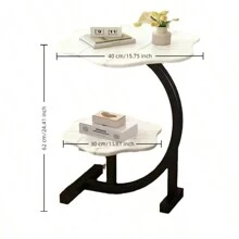 Table basse de luxe minimaliste à double couche pour le salon et la salle à manger