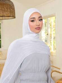 Nouvelle écharpe d'imitation de lin pour dames, automne/hiver, couleur unie, rétro, kaki, châle long en gros - Multicolore - Voir 24