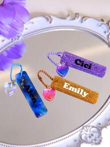 1 pieza Colgante de taza de acrílico con brillo con nombre personalizado, colgante de decoración de taza, colgante de decoración de taza de agua, colgante de mochila, etiqueta de nombre de taza, producto personalizado, nombre de logotipo, regalo lindo, decoración, regalo significativo, regalo conmemorativo, texto personalizado, regalo especial, decoración navideña, cocina, regalo de amor romántico para novio y novia, regalo para padre/madre, regalo para pareja/mejor amigo, regalo sorpresa, accesorio hermoso, regalo romántico, artículos esenciales para la boda