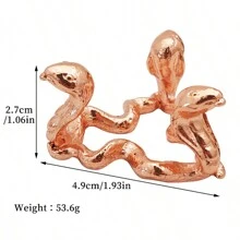 1pc Snake Year Crystal Ball Holder Stand, Snake Year Gift, Metallic 3 Snakes Crystal Ball Base, Handicraft Decor, Home Decoration, Desktop Ornament Gifts Birthday Graduation