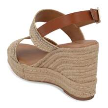 Women's Casual Platform Sandal Shoe In Multicolor, 10 Cm Heel, Woven Texture Detail On Strips And Platform