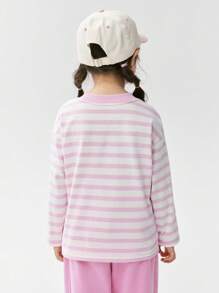 Balabala Camiseta de manga larga a rayas para niños y niñas, primavera