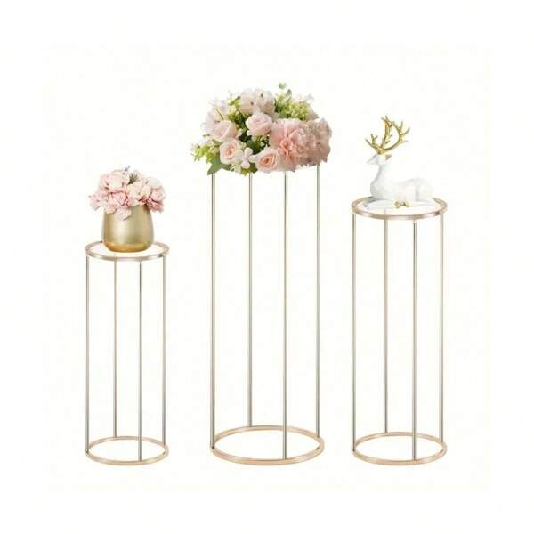 3 pezzi Base per colonna da festa - Base per colonna con pannello in acrilico, supporto per colonna torta per decorazione centrale tavolo, matrimonio, festa, anniversario, laurea, compleanno, decorazione domestica, decorazione festa di Ognissanti/Natale