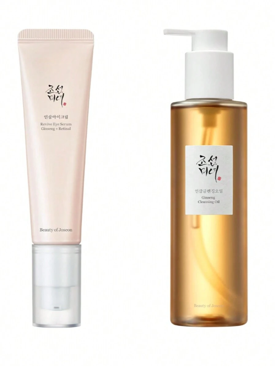 Beauty Of Joseon Revive Eye Serum30ml With Ginseng Cleansing Oil 210ml For Fine Lines Dark Circles Wrinkles Makeup Remover For Sensitive Skin