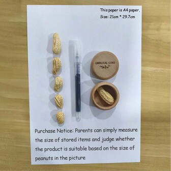 木制婴儿胎发/脐带纪念盒雕刻纪念盒新生儿洗礼婴儿礼物（脐带/胎发盒）婴儿派对复活节礼物女孩/男孩用品