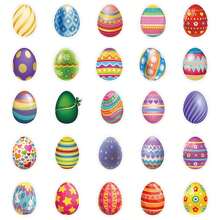 50 Sheets Easter Egg Graffiti Stickers, Exquisite And Fashionable Personalized Decorative Stickers, Waterproof Stickers For Suitcases, Diy Decorative Stickers For Laptops, Guitars, Water Bottles, Motorcycles