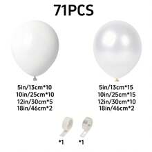 140 Stück Perle Weiß Dekorationsballons Girlande Bogen Set, Perle Weiße Latexballons für Bridal-Shower, Hochzeitsjubiläen, Verlobungen, Geburtstagsdekoration - A - Übersicht 8