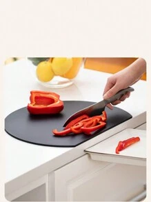 Cross-Border TPU Vegetable Board Soft Semi-Circular Double-Sided Cutting Board Japanese Non-Slip Wear-Resistant Cutting Board Baby Food Cutting Board PP Classification Cutting Board