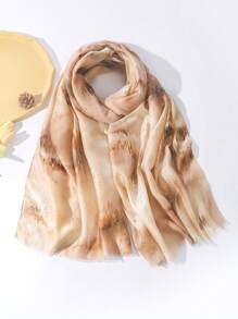 Elegant Style Scarf, Fashion Women Lightweight Silk Shawl Wrap, New Breathable Tassel Spring Summer Chiffon Sunscreen Beach Scarf, Versatile Headscarf - Multicolor - View 18
