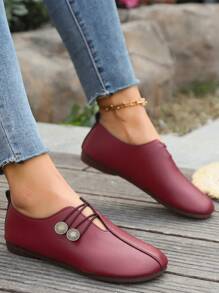 Nuevos mocasines de suela blanda importados de Europa y Estados Unidos, zapatos casuales cómodos tipo "abuela" con diseño versátil de fácil calzado