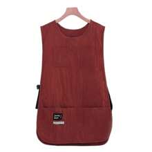 1 pezzo Grembiule impermeabile e antimacchia di stile gilet, in nylon traspirante con maniche, grembiule antisuciume multi-uso per bar/caffetteria
