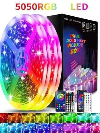 Smart Music LED 5050 RGB Light Strip - Wireless App And Remote Control, Music Sync, USB Powered, - Perfect For Room And Party Decoration, Multiple Sizes Available For Home Decor, Bedroom, Kitchen, TV, Holiday Party, Best Gifts Birthday Graduation