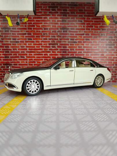 YCMODEL A Simulation Alloy Car Model Of A S600 Luxury Sedan, With A Body Made Of Zinc Alloy Material. The Car Model Has Four Doors On Both Sides That Can Be Opened, And The Front Hood And Trunk Door Can Also Be Opened. The Car Model Has Simulated Sound And Lighting Functions, Rich Details, Fine Workmanship, And Good Quality. It Is Suitable For Collection And Can Be Given As A Birthday Gift To Friends,Back To School