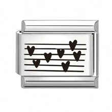 1pc Engraved DIY Jewelry Accessories, Chessboard Cat, Heart Elements, For DIY Bracelet, Necklace, Ring, Anklet, Fashionable, Delicate, Cute Handmade Modular Bracelet, Suitable For All Summer, School