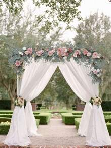 Pink Artificial Eucalyptus Garland With Flowers 6FT, Table Runner Decor Arch Backdrop Head Table Decorations For Wedding Sweetheart Table Centerpieces Rehearsal Dinner Bridal Shower Decoration Party Favors Room Decor Bride