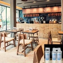 700ML 1400 个 (1 杯,6.3x11 英寸) 700 个(2 杯,12.6x11 英寸) 100 个磨砂透明手柄饮用塑料袋，奶茶包装袋，用于食品/饮料/咖啡外送的塑料包装袋，适用于咖啡店/餐厅/酒吧的便携式外卖袋 - 白色 - 查看 6