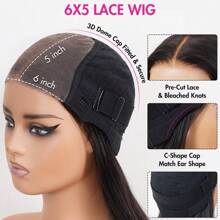 Realove Deep Curly Human Hair Wig 6X5 Glueless Wigs Human Hair Pre Plucked Pre Cut Bleach Knots Kinky Curly Wear And Go Glueless Wig Deep Curly HD Lace Wig 200% Density Glueless Curly Wig 34 Inch