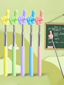 1/3/5/10/20 Peças Ponteiro Retrátil de Professor em Cores Aleatórias, Ponteiro Retrátil em Formato de Dedo para Apresentação em Quadro Branco da Sala de Aula, Durável e Portátil