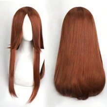 FULCRUM 24 Inch Pink Blue Green Black Anime Costume Long Straight Cosplay Wig Heat Resistant Synthetic Fibers Wig For Party Halloween Christmas