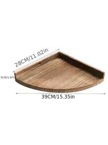 1 pieza Estante de pared de madera montado, estante flotante de esquina organizador de almacenamiento, decoración de habitación