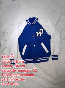 Sudadera infantil beisbolera diseño de club misteriosos Fede tela premium  para niño o niña tallas 4 a 14 años color azul Vigevani - Multicolor - Ver 2