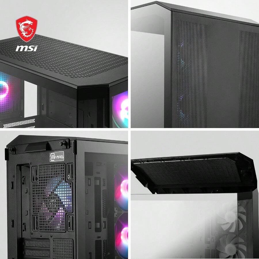 MSI MAG PANO M100R PZ Micro-ATX PC Case-Micro-ATX Capacity3x120mm ...