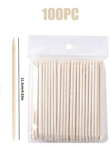 10/50/100/200/500/2000 Stücke 114mm/4,49" Orangenholzstäbchen für Nagelhautentferner & Nagelreinigung, geeignet für Nagelstudios & DIY Nagelkunst, Nagelbedarf, Nagelwerkzeuge, Nagelkunst Werkzeuge, Schulbedarf, Nägel, Nagelwerkzeuge für Aufklebe-Nägel