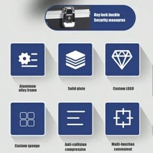 Caja de almacenamiento de aleación de aluminio, 42x30x15cm/33x24x12cm, estuche de herramientas impermeable, caja de equipos de metal portátil, equipaje de mano, contenedor de instrumentos portátil con esquinas reforzadas y resistente a golpes, adecuado para herramientas, ropa, zapatos, cosméticos, joyas, documentos, instrumentos, manualidades, fotos, etc. (2 tamaños disponibles) Bolsa para la escuela, accesorios escolares, artículos escolares