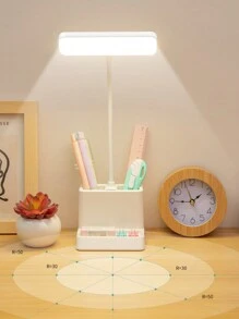 1pc Multi-Functional LED Desk Lamp, Mobile Phone Holder, Pen Holder, Eye-Caring Reading Lamp For Student Dormitory, Desk Lamp