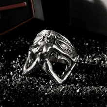 Demon Rings, Vintage Gothic Men's Rings, Unique Demon Power Rings, Punk Birthday Gifts, Christmas Gifts For Him. Handmade Jewelry