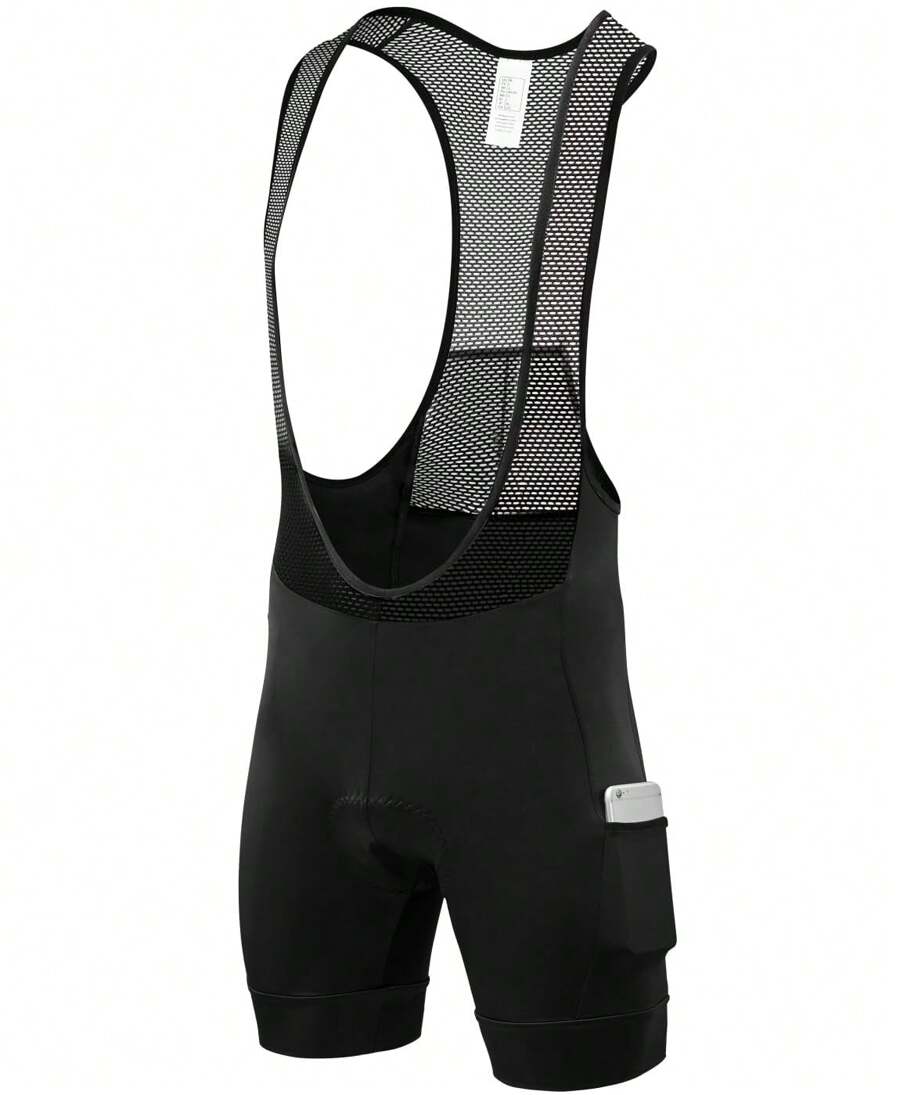Men's Cycling Bib Shorts 4D Padded Biking Bib Pants Biking Bicycle Shorts - 黑色 - 查看 1