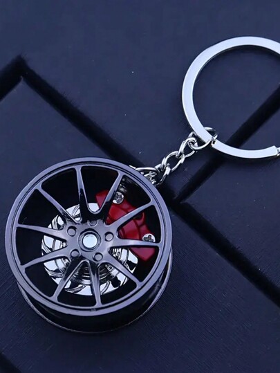 1pc Brake 360 Rotating Car Keychain Pendant, Creative Car Keychain Decoration, A Unique Gift For Car Lovers