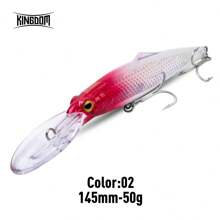 KINGDOM Kingdom Floating Minnow 50g 74g 145mm 160mm Artificial Jerkbaits Sea Fishing Lure Long Casting Swimbait Fishing Hard Baits Seabass