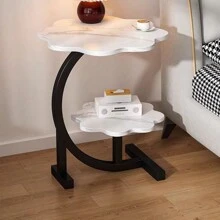 Table basse de luxe minimaliste à double couche pour le salon et la salle à manger