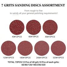 10pcs/160pcs 5-Inch Sanding Disc Hook And Loop Backing Sanding Pad Sandpaper Plate 8-Hole Red Sanding Disc With Coarse To Medium Grits, Suitable For 40/80/100/120/150/180/240/320/400/600 Grit Power Sanding Discs, 5 Inch 8 Hole Round Sanding Disc Tools