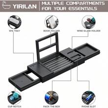 Expandable Bathroom Tray, Waterproof Tray Caddy, Perfect Bath Caddy For Home Spa, Gift For Loved Ones, Bamboo