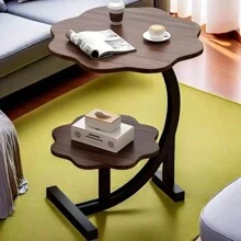 Table basse de luxe minimaliste à double couche pour le salon et la salle à manger