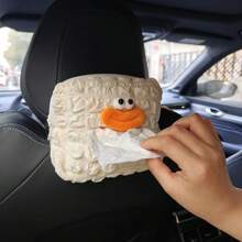 1pc Cute Car Paper Napkin Tissue Box Holder, Hanging Tissue Dispenser