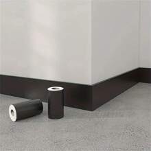 1 Roll 8cmx5m Self-Adhesive Wood Grain PVC Door Frame Repair Sticker - Easy Install Skirting Board & Wall Decor Trim, Perfect For Home Renovation